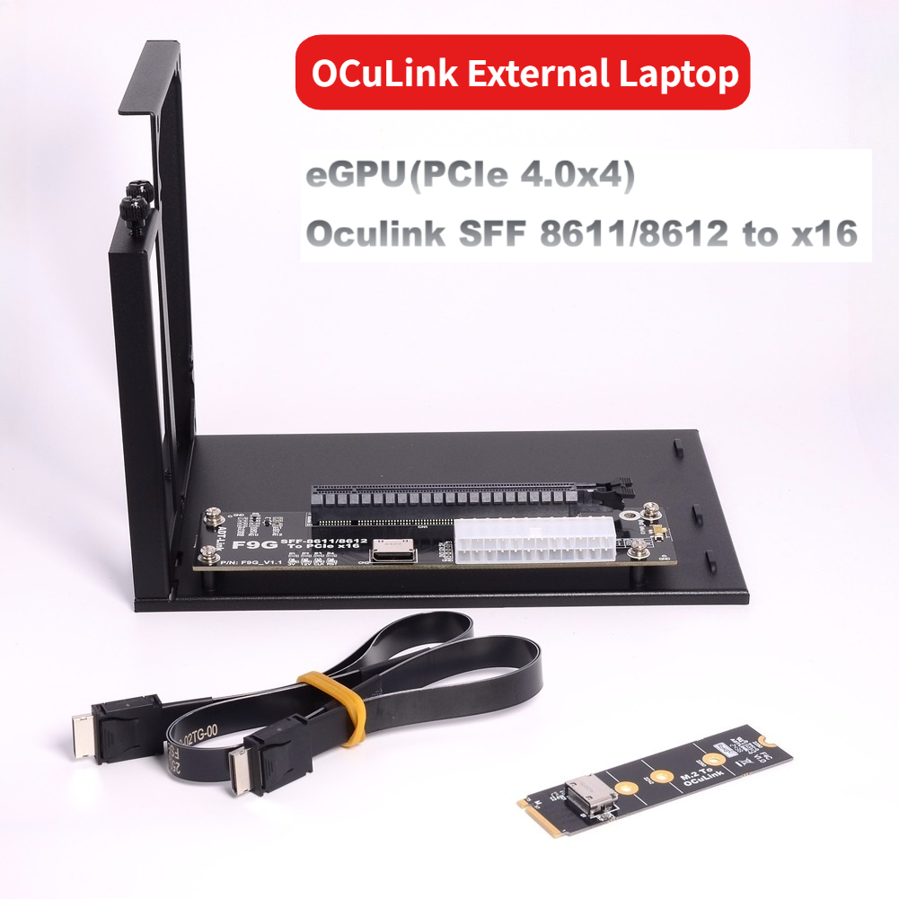 Oculink Egpu Dock Graphics Card - F9G-BK7 PCIe 4.0 X4 64Gbps OCuLink