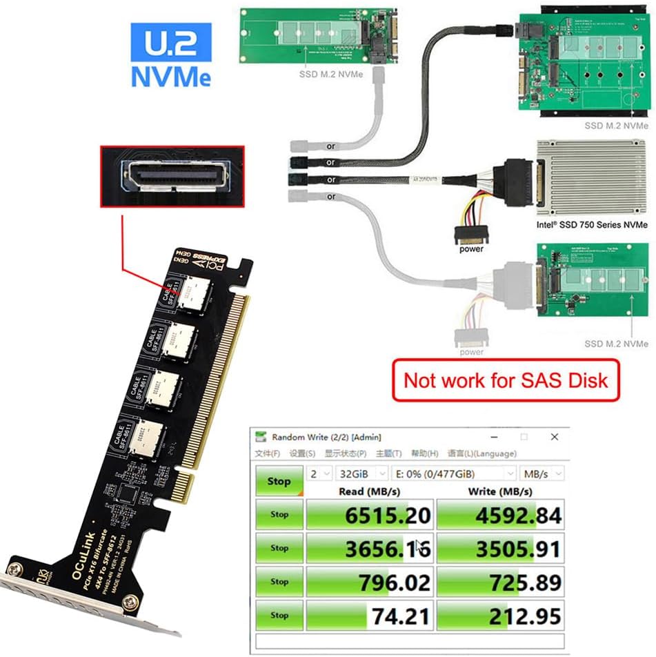 อะแดปเตอร์ PCI-Express 4.0 PCI - Oculink Egpu Dock Graphics Card บทวิจารณ์และราคา